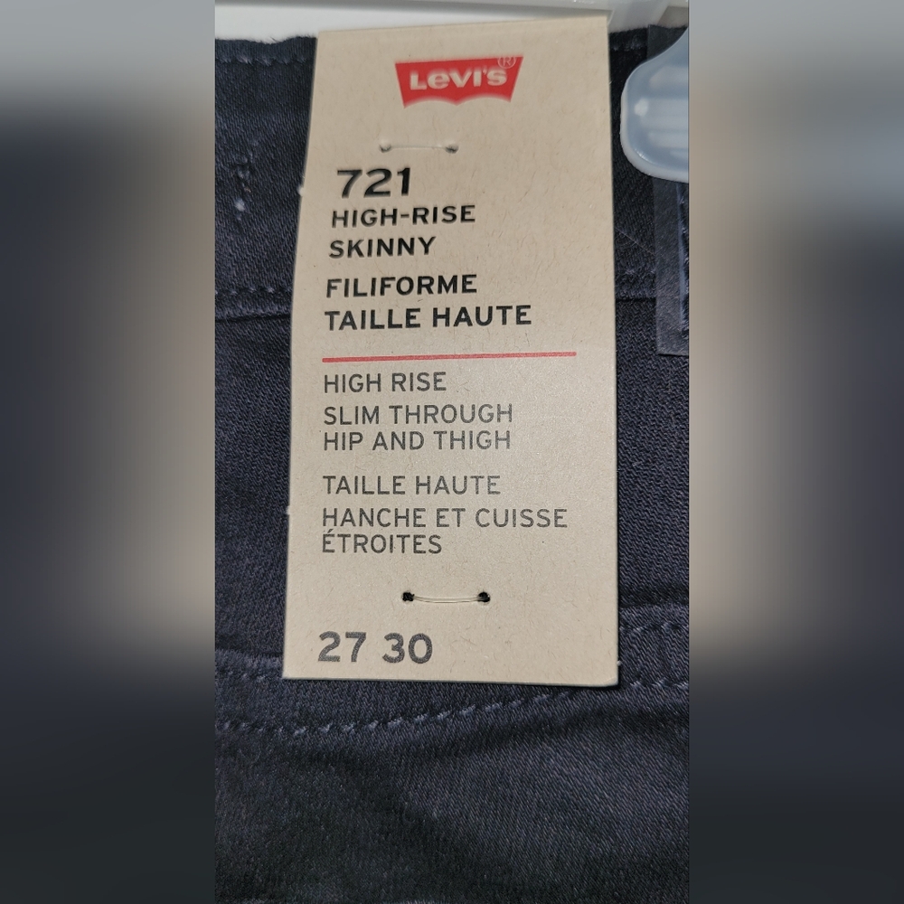 Levis 721 High-Rise Skinny Jeans. Size 27. ⭐️NWT⭐️ - Picture 3 of 7